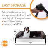 Elevated Pet Bed - Large - Chocolate