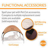 Elevated Pet Bed - Large - Chocolate