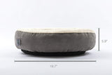 20" Donut Pet Bed - Grey